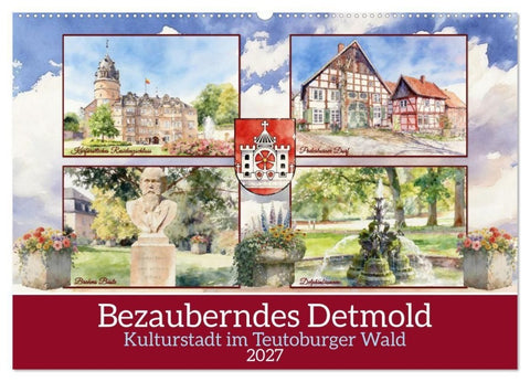 Bezauberndes Detmold (Wandkalender 2027 DIN A2 quer), CALVENDO Monatskalender