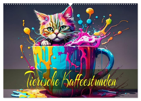 Tierische Kaffeestunden (Wandkalender 2027 DIN A2 quer), CALVENDO Monatskalender