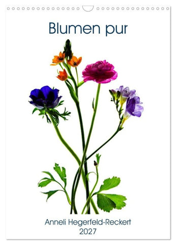 Blumen pur (Wandkalender 2027 DIN A3 hoch), CALVENDO Monatskalender