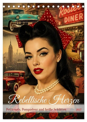 Rebellische Herzen (Tischkalender 2027 DIN A5 hoch), CALVENDO Monatskalender
