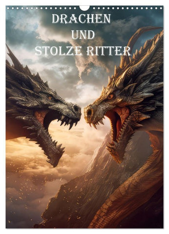 Drachen und stolze Ritter (Wandkalender 2027 DIN A3 hoch), CALVENDO Monatskalender