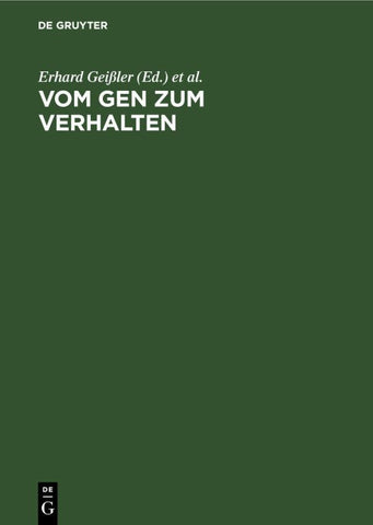 Vom Gen zum Verhalten