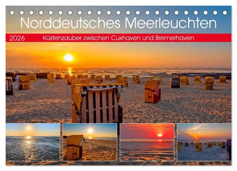 Norddeutsches Meerleuchten (Tischkalender 2026 DIN A5 quer), CALVENDO Monatskalender