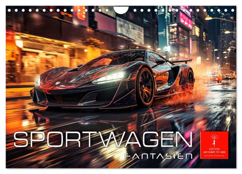 Sportwagen Fantasien (Wandkalender 2026 DIN A4 quer), CALVENDO Monatskalender