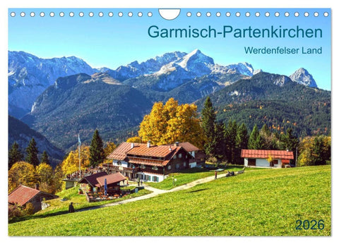 Garmisch-Partenkirchen Werdenfelser Land (Wandkalender 2026 DIN A4 quer), CALVENDO Monatskalender