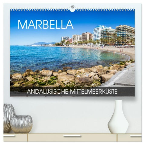 Marbella - andalusische Mittelmeerküste (hochwertiger Premium Wandkalender 2027 DIN A2 quer), Kunstdruck in Hochglanz