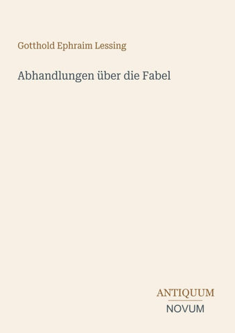 Abhandlungen über die Fabel