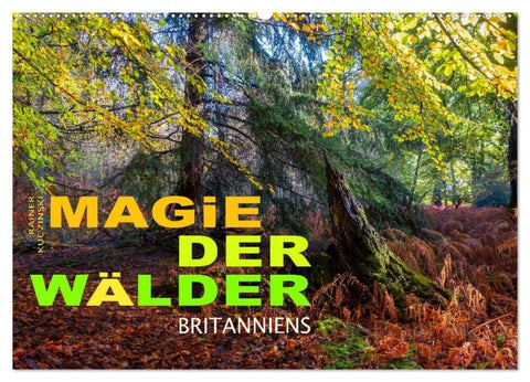 Magie der Wälder Britanniens (Wandkalender 2027 DIN A2 quer), CALVENDO Monatskalender