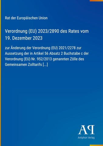 Verordnung (EU) 2023/2890 des Rates vom 19. Dezember 2023