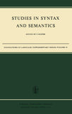 Studies in Syntax and Semantics