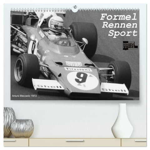 Formel - Rennen - Sport (hochwertiger Premium Wandkalender 2027 DIN A2 quer), Kunstdruck in Hochglanz