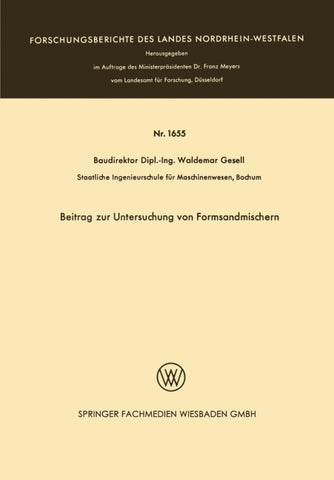 Beitrag zur Untersuchung von Formsandmischern