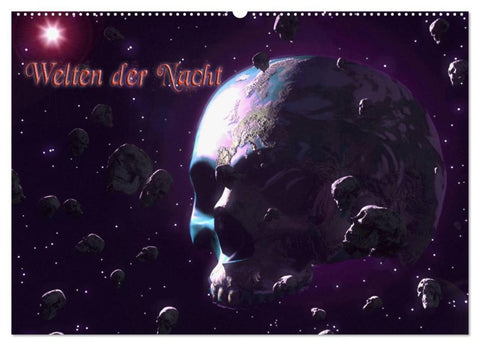 Welten der Nacht - Gothic und Dark Art (Wandkalender 2026 DIN A2 quer), CALVENDO Monatskalender
