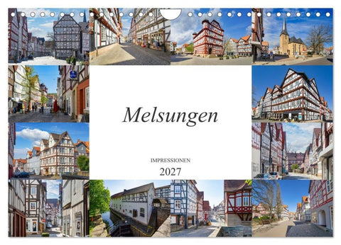 Melsungen Impressionen (Wandkalender 2027 DIN A4 quer), CALVENDO Monatskalender