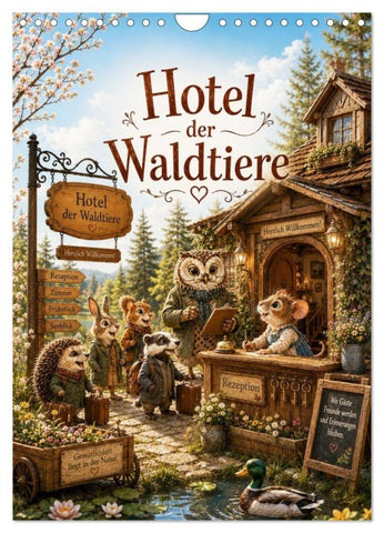Hotel der Waldtiere (Wandkalender 2027 DIN A4 hoch), CALVENDO Monatskalender