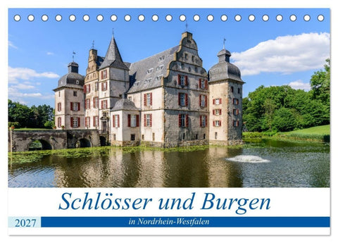 Schlösser und Burgen in NRW (Tischkalender 2027 DIN A5 quer), CALVENDO Monatskalender