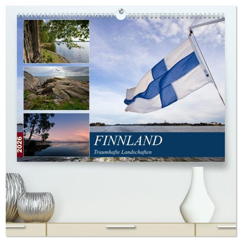 FINNLAND Traumhafte Landschaften (hochwertiger Premium Wandkalender 2026 DIN A2 quer), Kunstdruck in Hochglanz