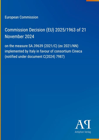 Commission Decision (EU) 2025/1963 of 21 November 2024