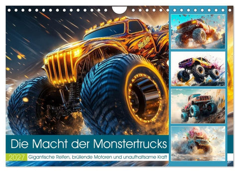 Die Macht der Monstertrucks (Wandkalender 2027 DIN A4 quer), CALVENDO Monatskalender