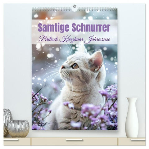 Samtige Schnurrer (hochwertiger Premium Wandkalender 2026 DIN A2 hoch), Kunstdruck in Hochglanz