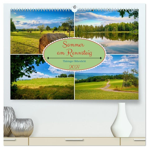 Sommer am Rennsteig (hochwertiger Premium Wandkalender 2027 DIN A2 quer), Kunstdruck in Hochglanz