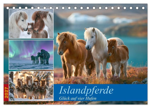 Islandpferde (Tischkalender 2027 DIN A5 quer), CALVENDO Monatskalender