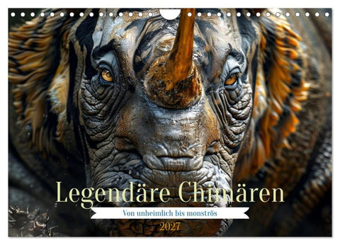 Legendäre Chimären - Von unheimlich bis monströs (Wandkalender 2027 DIN A4 quer), CALVENDO Monatskalender