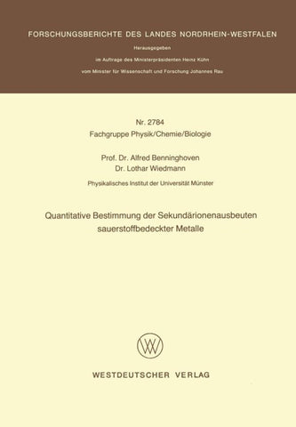 Quantitative Bestimmung der Sekundärionenausbeuten sauerstoffbedeckter Metalle
