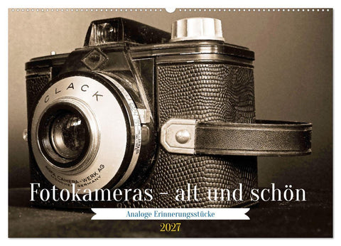 Fotokameras - alt und schön (Wandkalender 2027 DIN A2 quer), CALVENDO Monatskalender