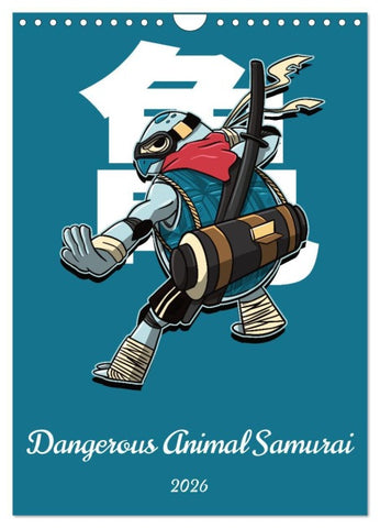 Dangerous Animal Samurai (Wall Calendar 2026 DIN A4 portrait), CALVENDO 12 Month Wall Calendar