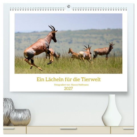 Ein Lächeln für die Tierwelt (hochwertiger Premium Wandkalender 2027 DIN A2 quer), Kunstdruck in Hochglanz