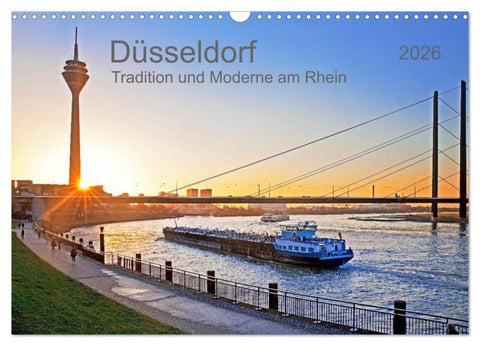 Düsseldorf - Tradition und Moderne am Rhein (Wandkalender 2026 DIN A3 quer), CALVENDO Monatskalender