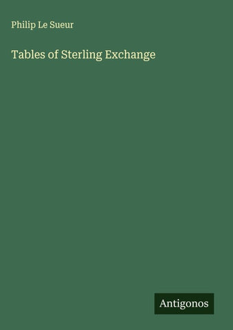 Tables of Sterling Exchange