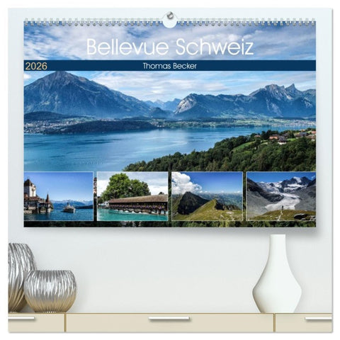 Bellevue Schweiz (hochwertiger Premium Wandkalender 2026 DIN A2 quer), Kunstdruck in Hochglanz