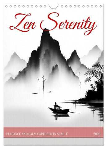Zen Serenity (Wall Calendar 2026 DIN A4 portrait), CALVENDO 12 Month Wall Calendar