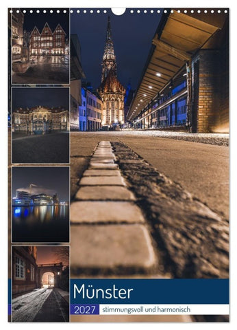 Münster - stimmungsvoll und harmonisch (Wandkalender 2027 DIN A3 hoch), CALVENDO Monatskalender