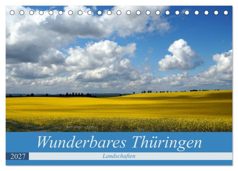Wunderbares Thüringen - Landschaften (Tischkalender 2027 DIN A5 quer), CALVENDO Monatskalender