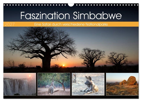 Faszination Simbabwe (Wandkalender 2027 DIN A3 quer), CALVENDO Monatskalender