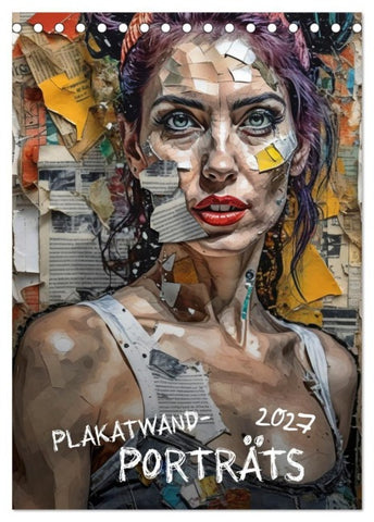 Plakatwand-Porträts (Tischkalender 2027 DIN A5 hoch), CALVENDO Monatskalender