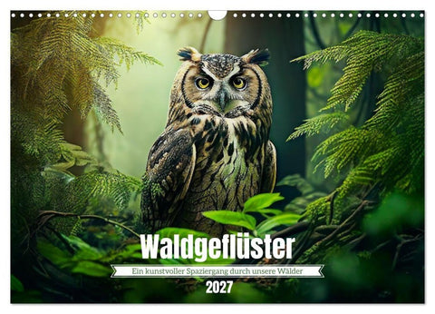 Waldgeflüster - ein kunstvoller Spaziergang durch unsere Wälder (Wandkalender 2027 DIN A3 quer), CALVENDO Monatskalender