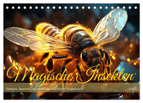 Magische Insekten (Tischkalender 2026 DIN A5 quer), CALVENDO Monatskalender