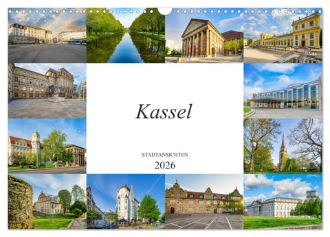 Kassel Stadtansichten (Wandkalender 2026 DIN A3 quer), CALVENDO Monatskalender