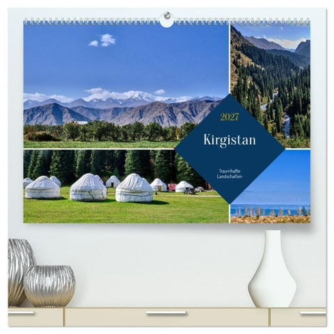 Kirgistan - Traumhafte Landschaften (hochwertiger Premium Wandkalender 2027 DIN A2 quer), Kunstdruck in Hochglanz