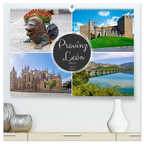 Provinz León (hochwertiger Premium Wandkalender 2027 DIN A2 quer), Kunstdruck in Hochglanz