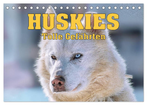 Huskies - Tolle Gefährten (Tischkalender 2026 DIN A5 quer), CALVENDO Monatskalender