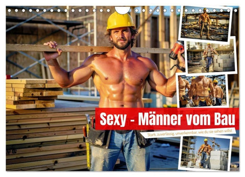 Sexy - Männer vom Bau (Wandkalender 2027 DIN A4 quer), CALVENDO Monatskalender
