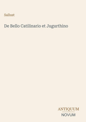 De Bello Catilinario et Jugurthino