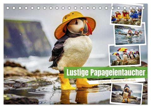 Lustige Papageientaucher (Tischkalender 2027 DIN A5 quer), CALVENDO Monatskalender