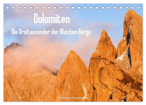 Dolomiten - Die Dreitausender der Bleichen Berge (Tischkalender 2027 DIN A5 quer), CALVENDO Monatskalender