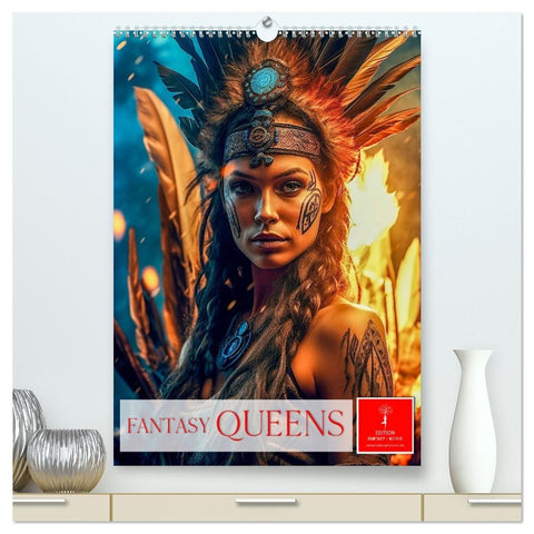 Fantasy Queens (hochwertiger Premium Wandkalender 2027 DIN A2 hoch), Kunstdruck in Hochglanz